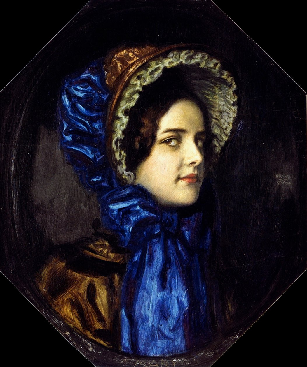 Maria con cappello Biedermeier da Franz von Stuck