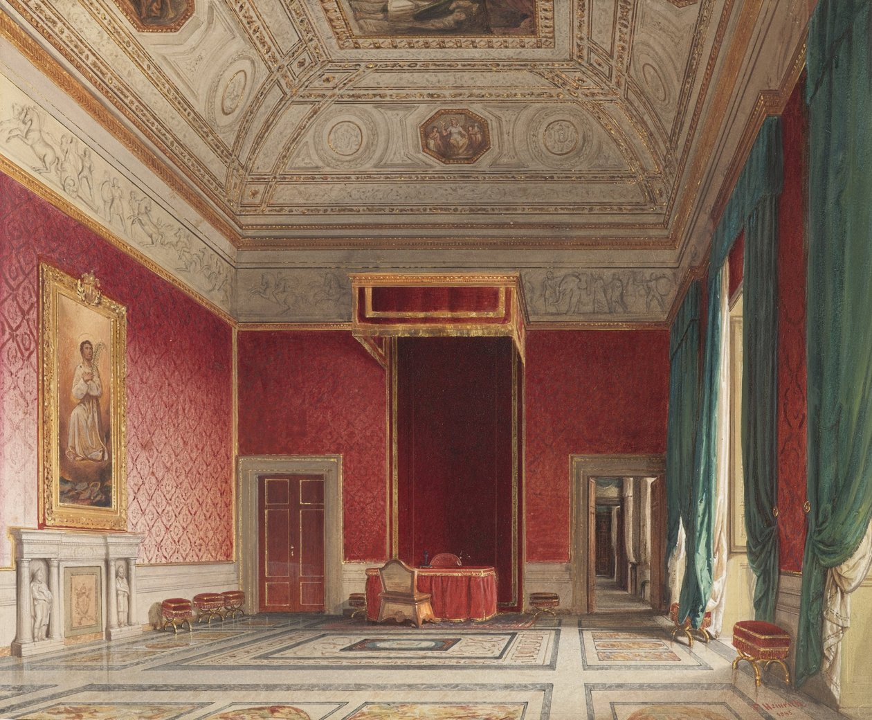 Sala del Thorvaldsen, Roma da Franz Heinrich