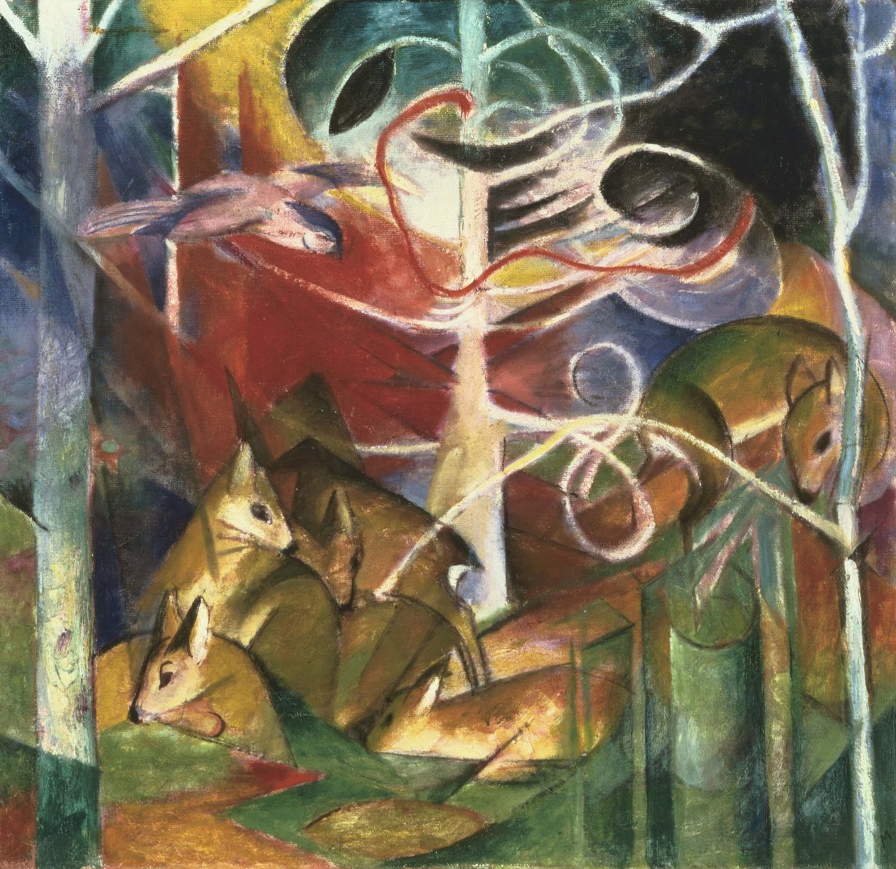 Cervi nella foresta I da Franz Marc