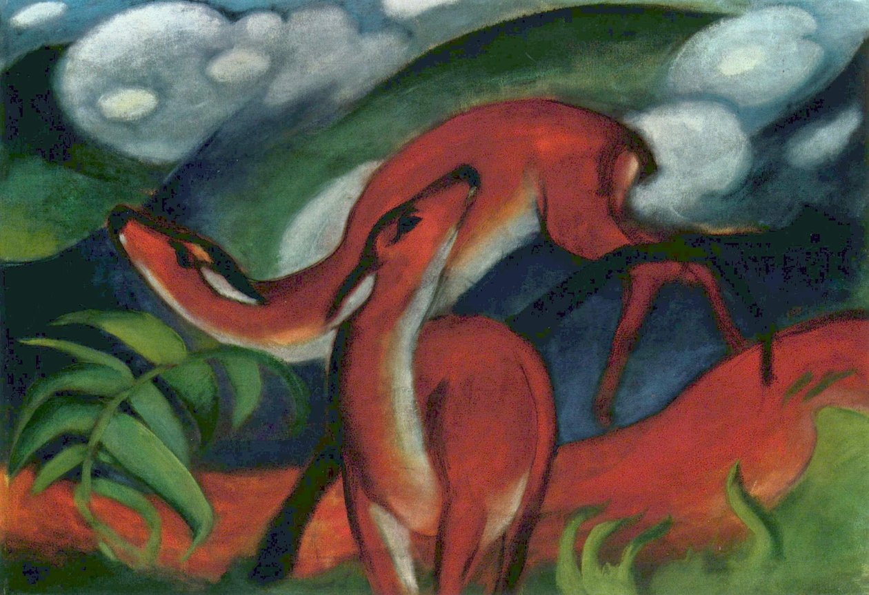 Cervi rossi da Franz Marc