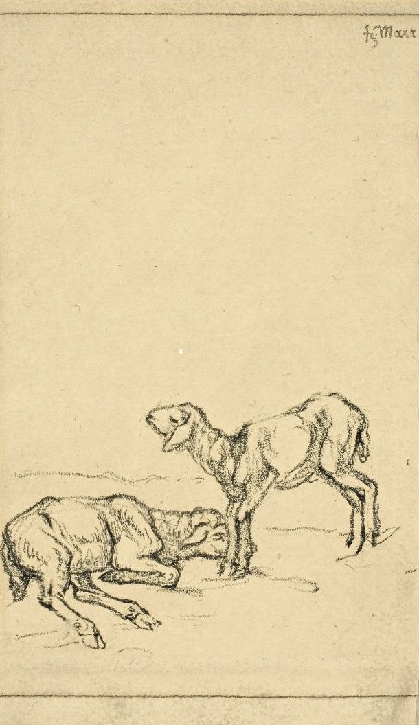 Due agnelli da Franz Marc
