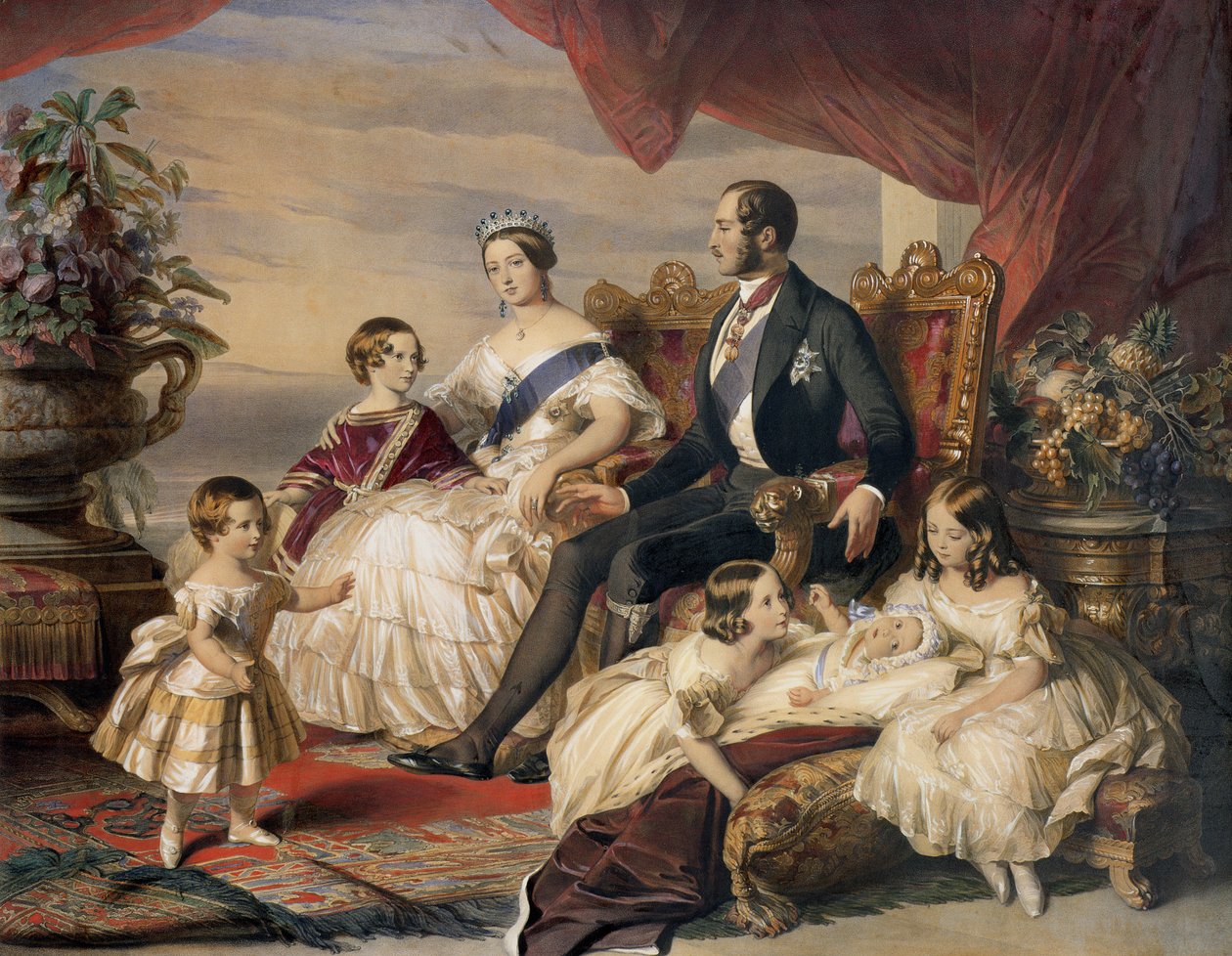 La regina Vittoria e il principe Alberto con cinque dei loro figli da Franz Xaver Winterhalter