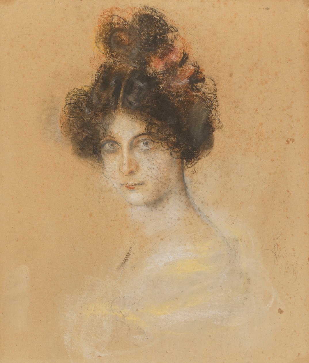 Ritratto della ballerina australiana di cancan Saharet da Franz von Lenbach