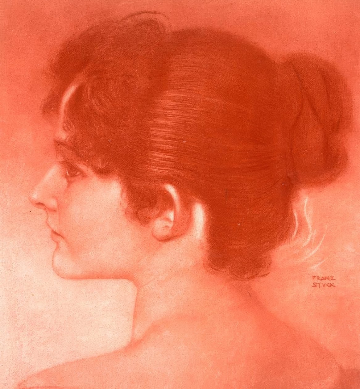 Testa di studio femminile da Franz von Stuck