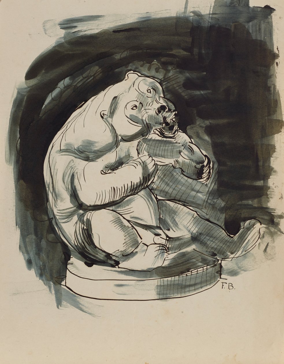 Orso malese seduto da Franz Barwig d. Ä.