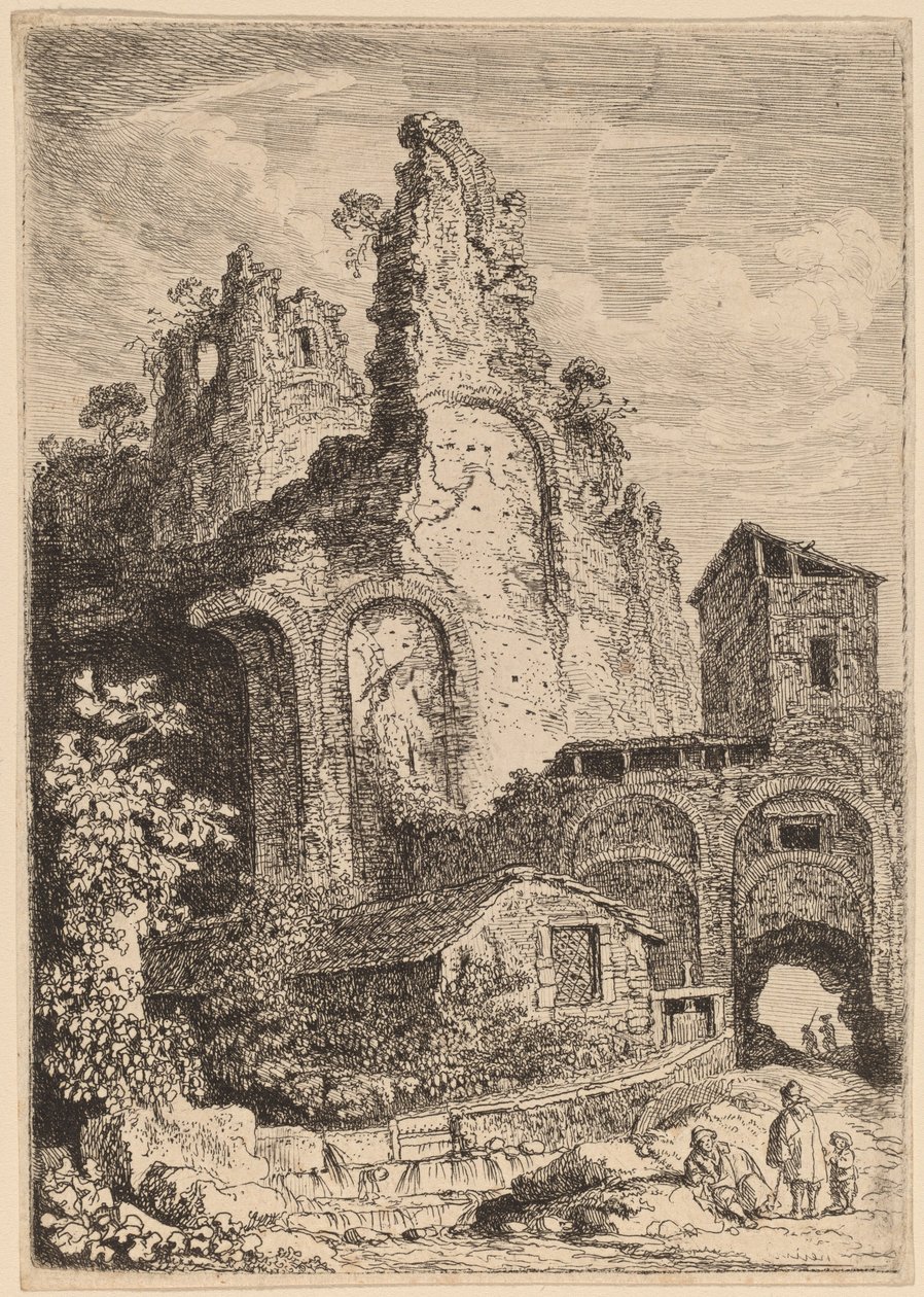 Il Vecchio Palazzo a Tivoli da Franz Edmund Weirotter