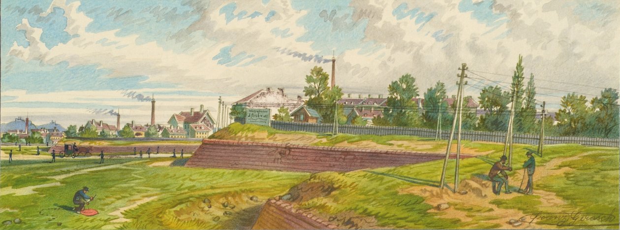La linea di Lerchenfeld a Vienna da Franz Gerasch
