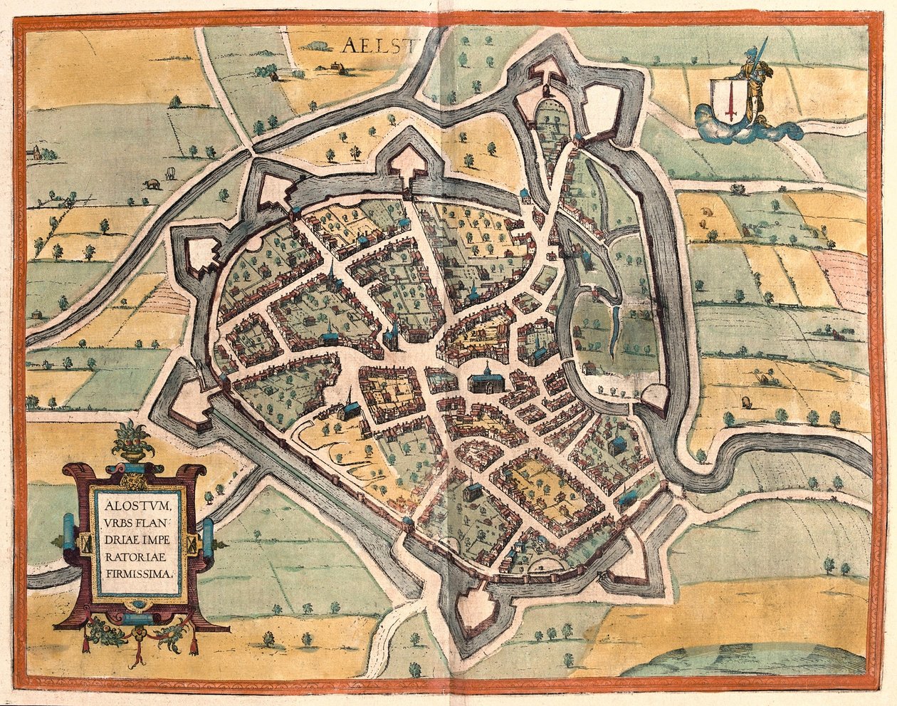 Aalst, Belgio (incisione) da Franz Hogenberg