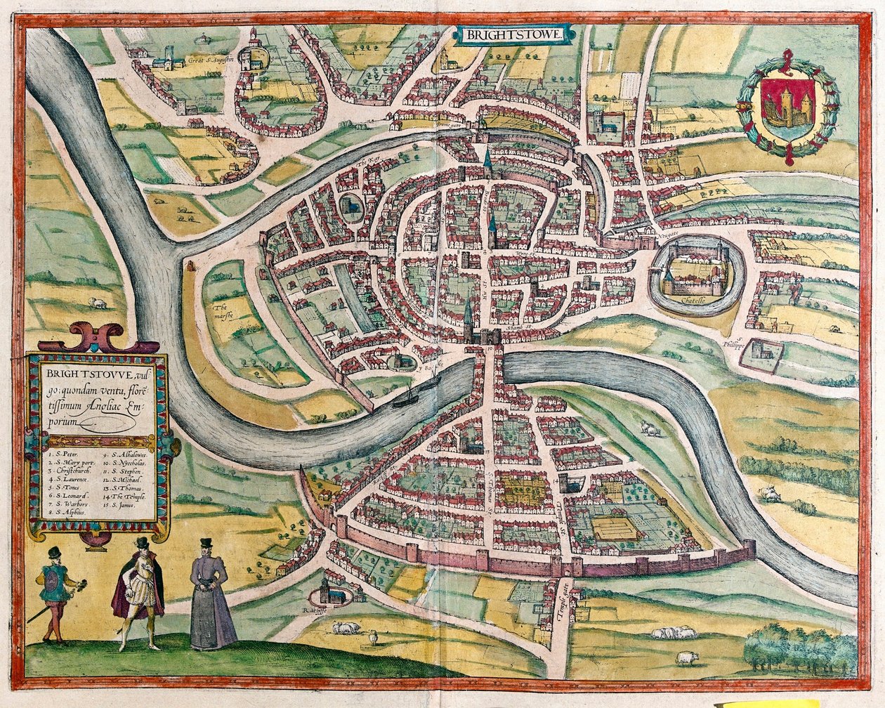 Bristol - Gran Bretagna (incisione) da Franz Hogenberg