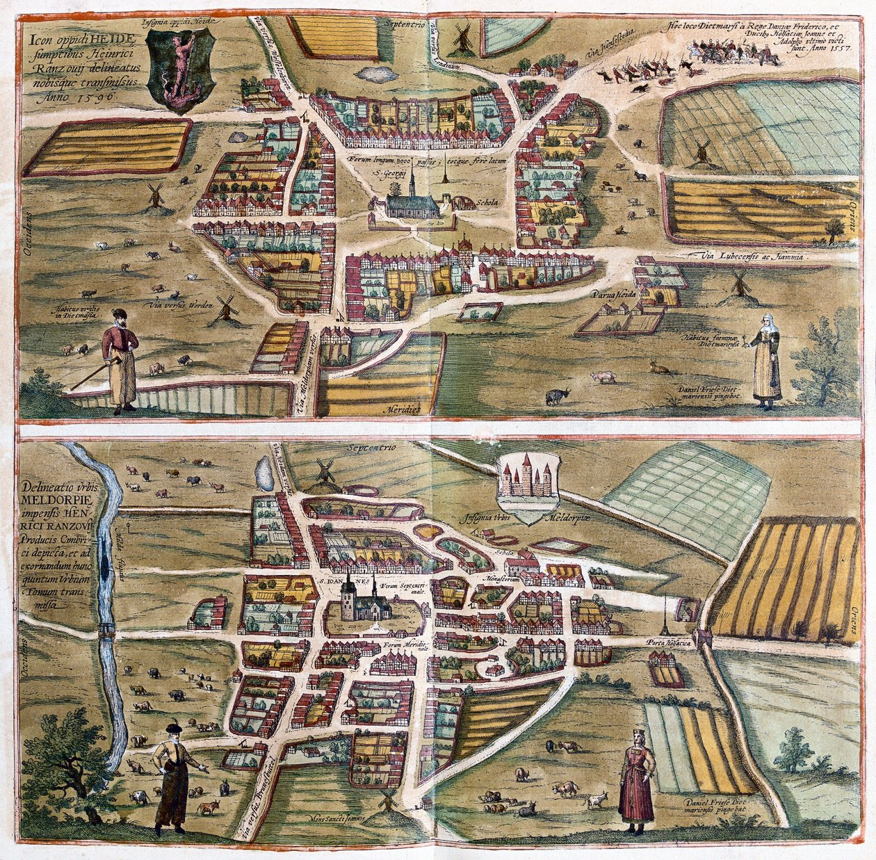 Heide e Meldorf, Germania da Franz Hogenberg