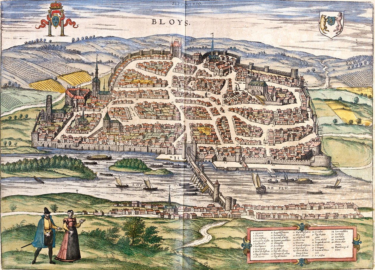 Piano di Blois, Francia da Franz Hogenberg