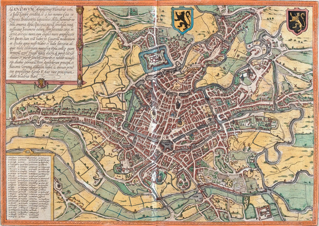Piano di Gand (Gandauum), Belgio da Franz Hogenberg