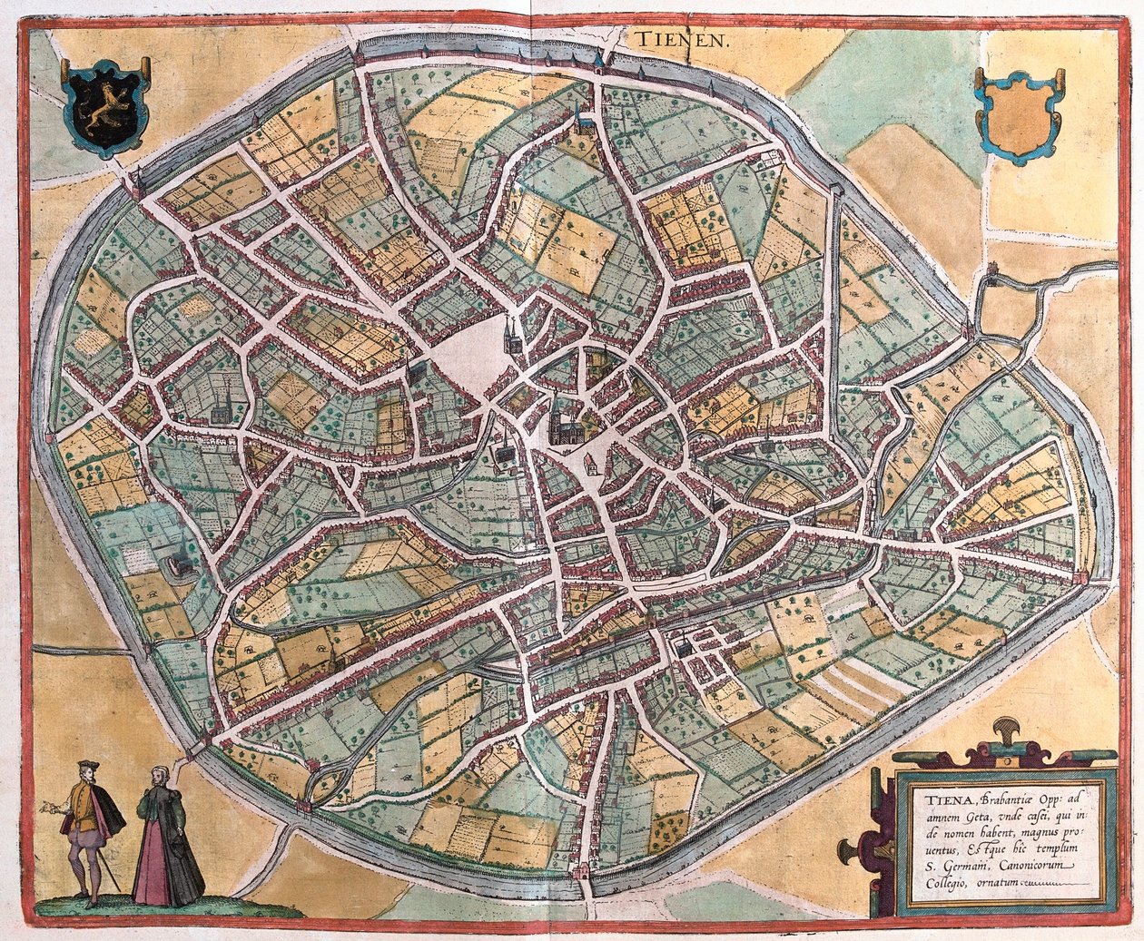 Tienen, Belgio (incisione) da Franz Hogenberg