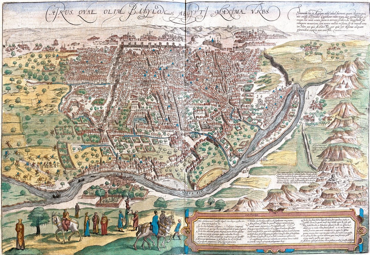 Veduta del Cairo, Egitto da Franz Hogenberg