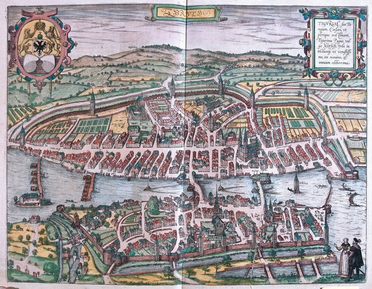 Zurigo, Svizzera (incisione) da Franz Hogenberg