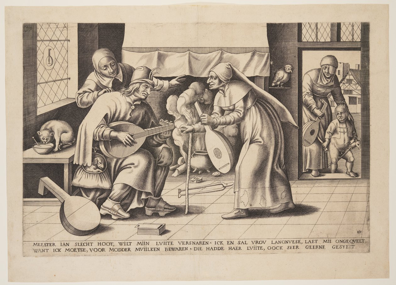 Mastro John Blockhead (il costruttore di liuti) da Franz Huys