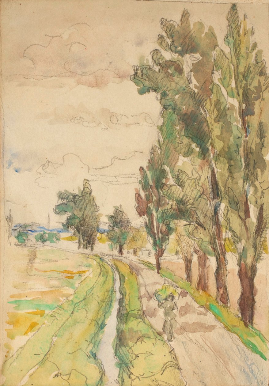 Strada di campagna con alberi da Franz Jaschke