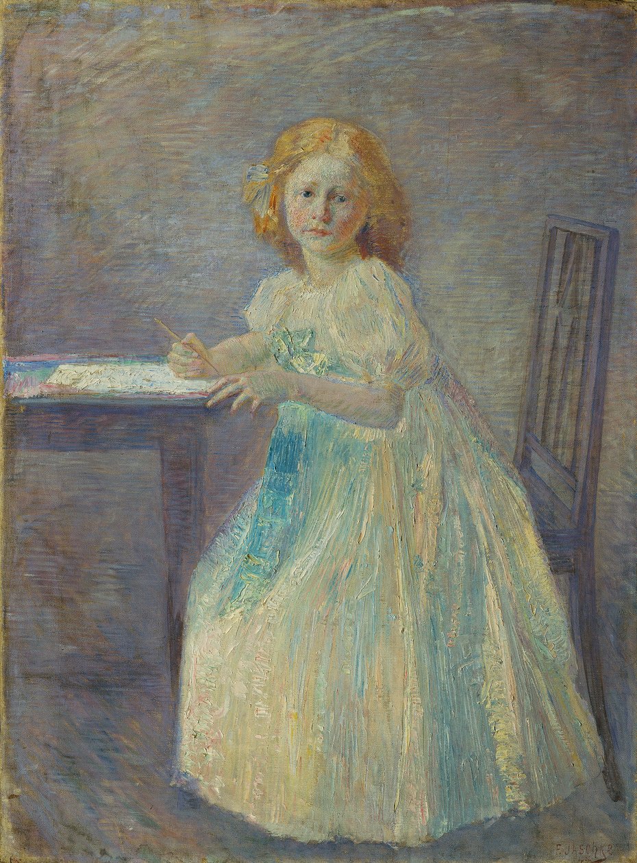 Ragazza in abito bianco da Franz Jaschke