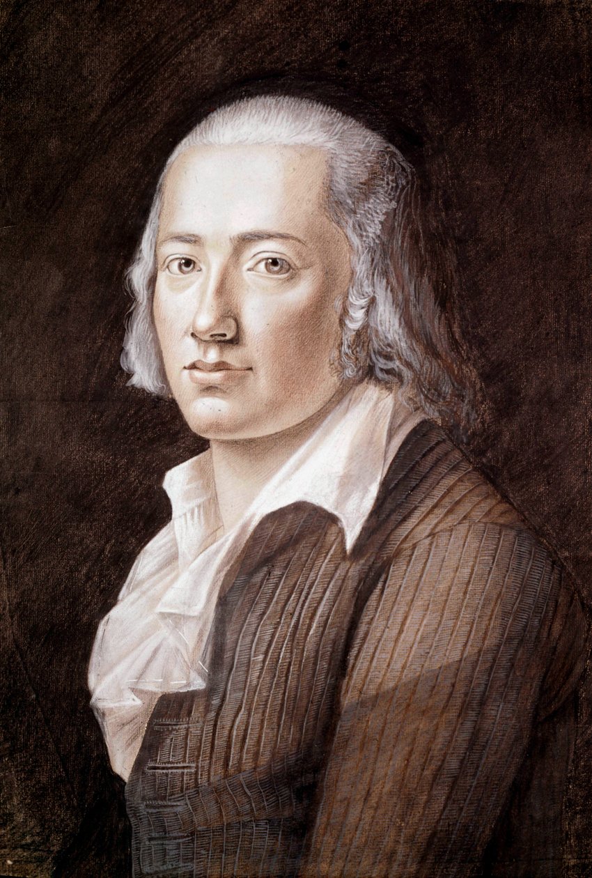 Friedrich Hölderlin (pastello su carta) da Franz Karl Hiemer