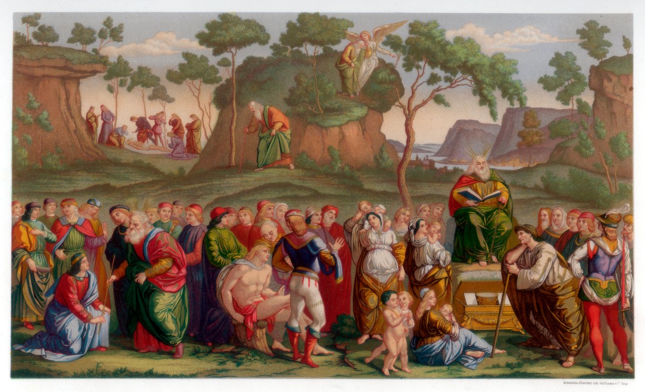 Il testamento e la morte di Mosè, 1481-1482 1870 da Franz Kellerhoven