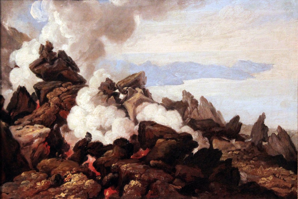 Il cratere del Vesuvio da Franz Ludwig Catel