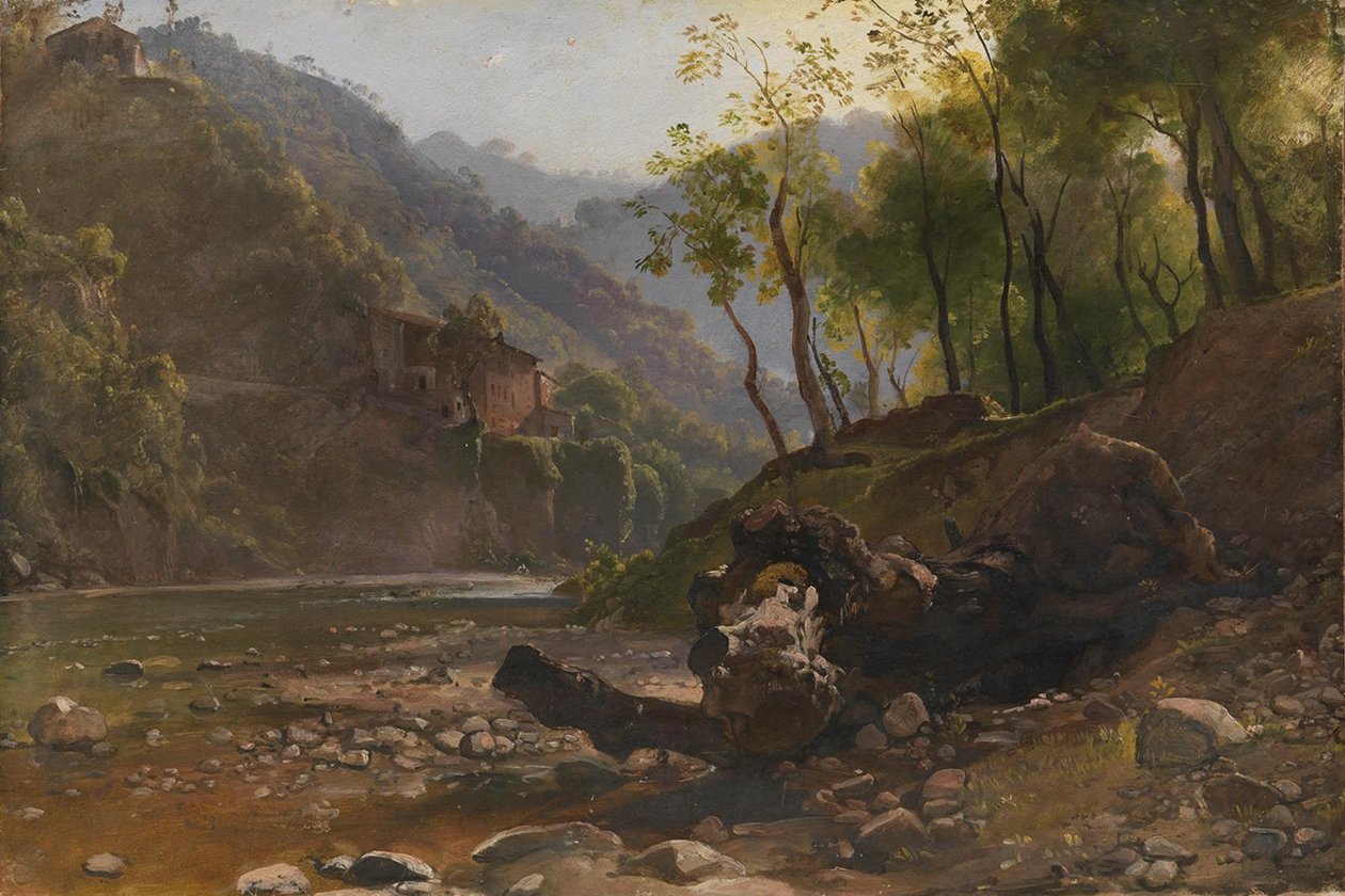 Veduta di un fiume boscoso da Franz Ludwig Catel