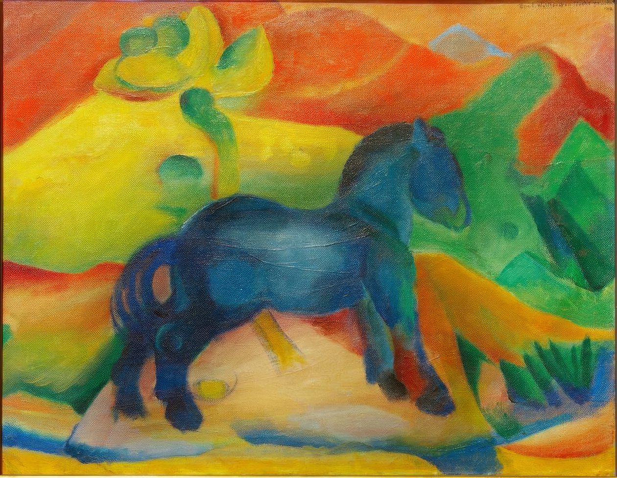 Cavallino blu, quadro per bambini da Franz Marc