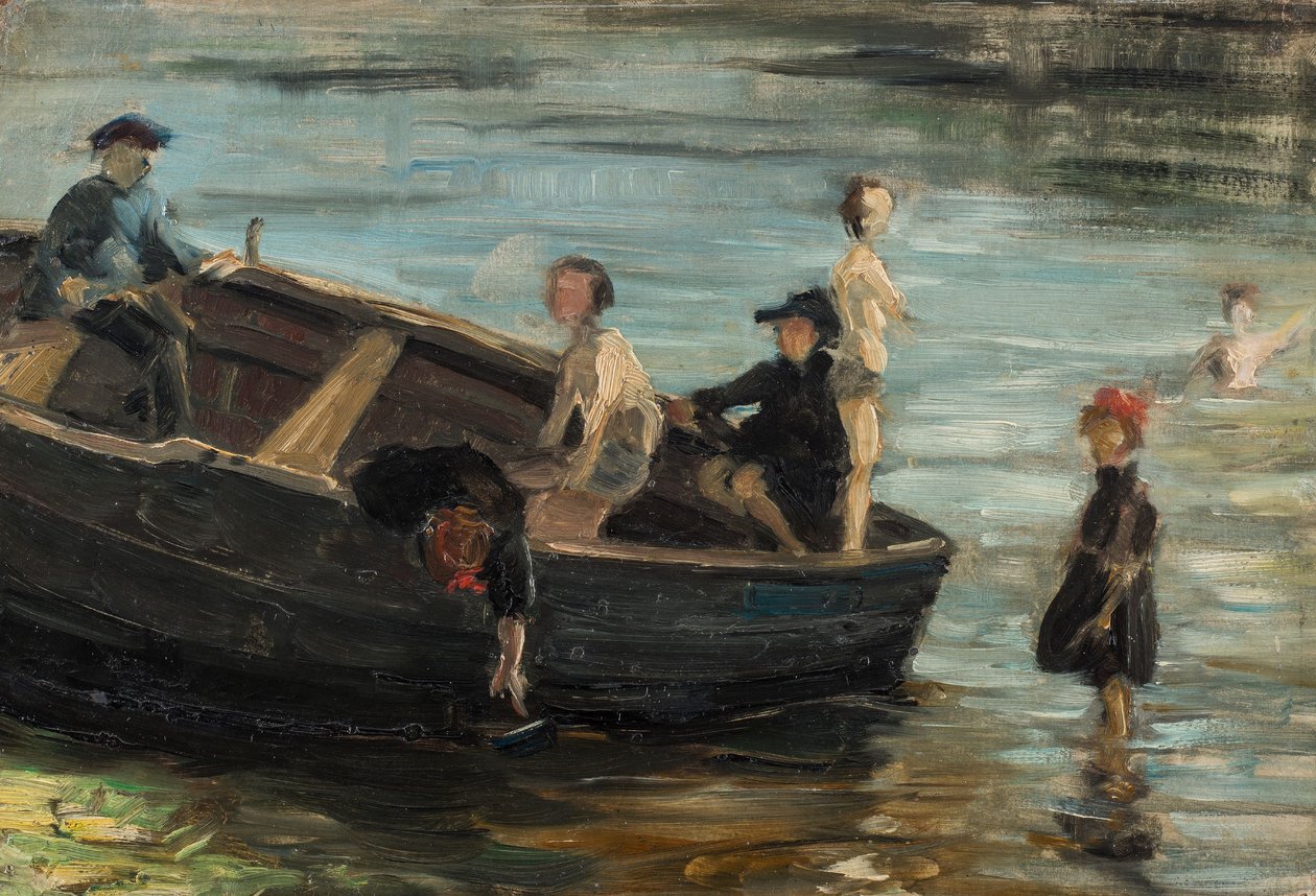 Bambini in barca da Franz Marc
