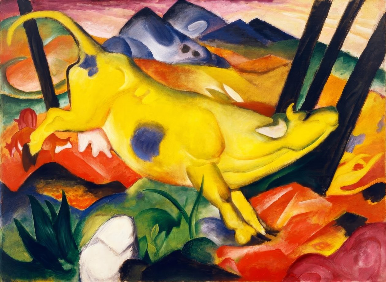 La mucca gialla da Franz Marc