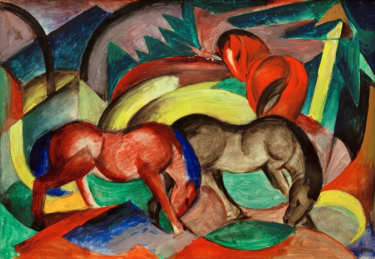 Tre cavalli da Franz Marc