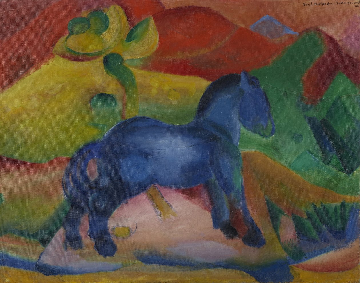 Cavallino blu, immagine per bambini, 1912 da Franz Marc