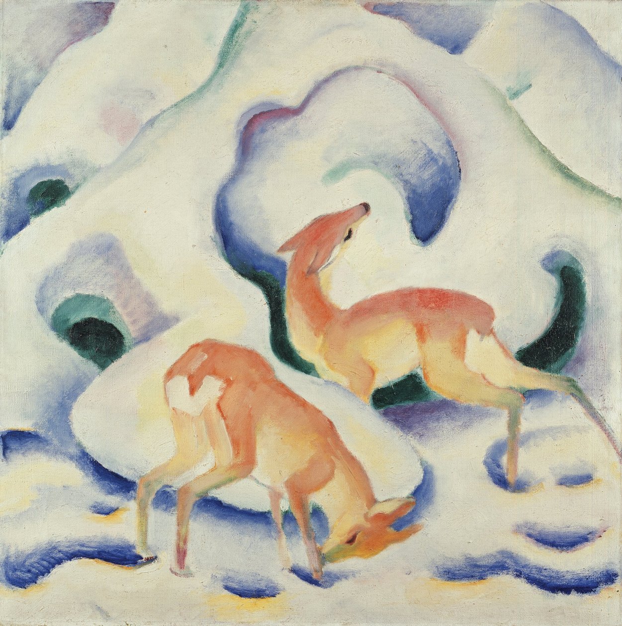 Cervi nella neve II da Franz Marc