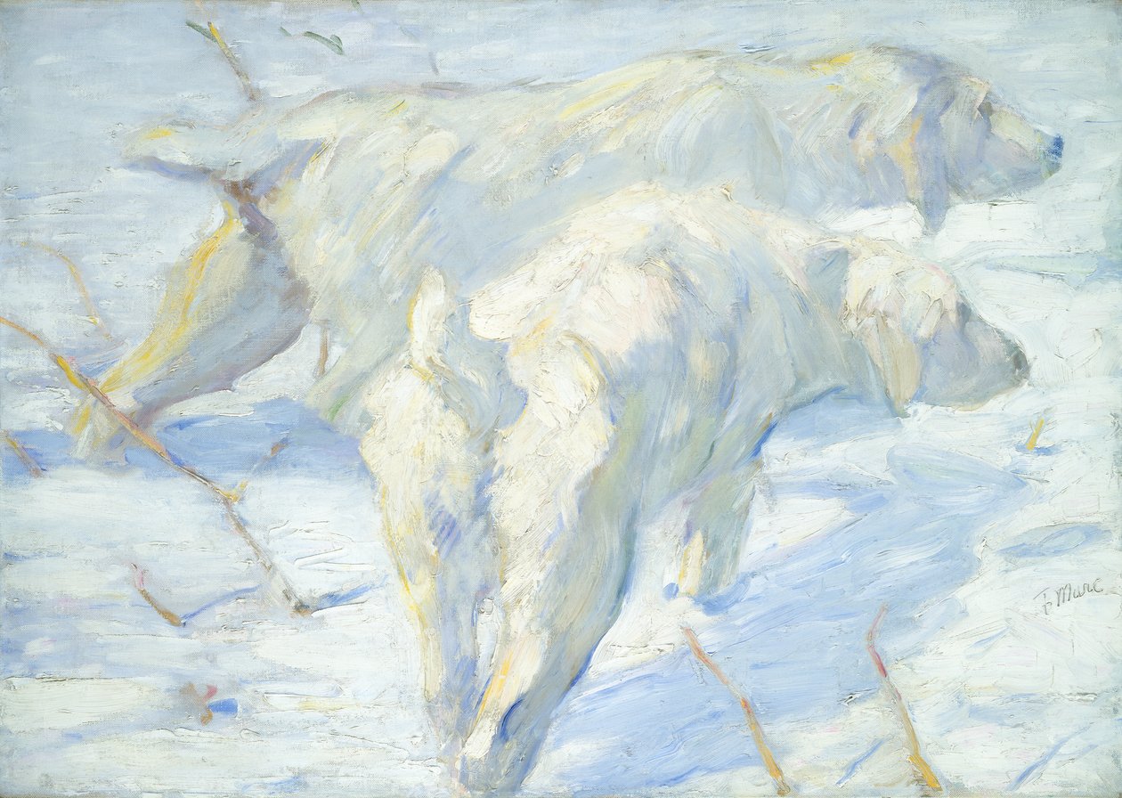Cani siberiani nella neve da Franz Marc