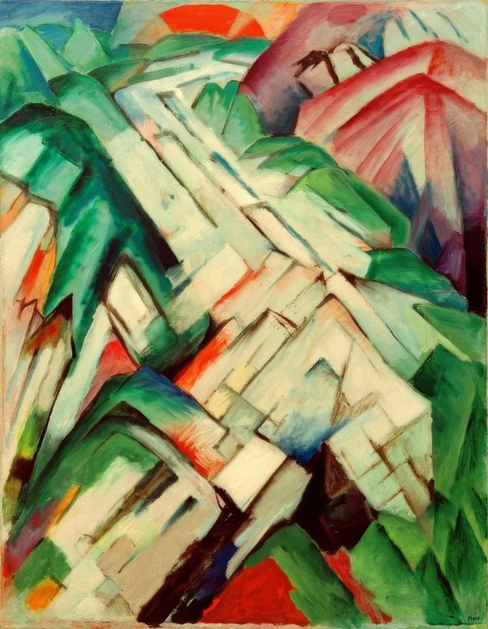 Sentiero roccioso (montagna / paesaggio) da Franz Marc
