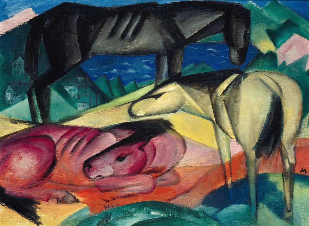 Tre cavalli II, 1913 da Franz Marc