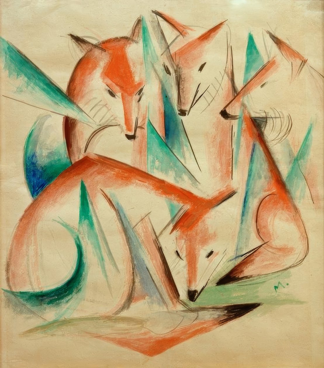 Quattro volpi da Franz Marc
