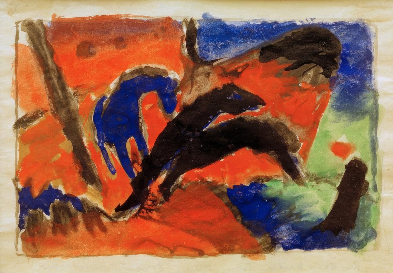Due cavalli (Cavalli saltanti) da Franz Marc