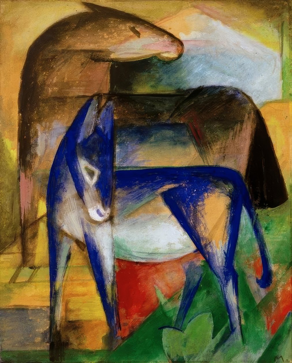 Due asini blu da Franz Marc