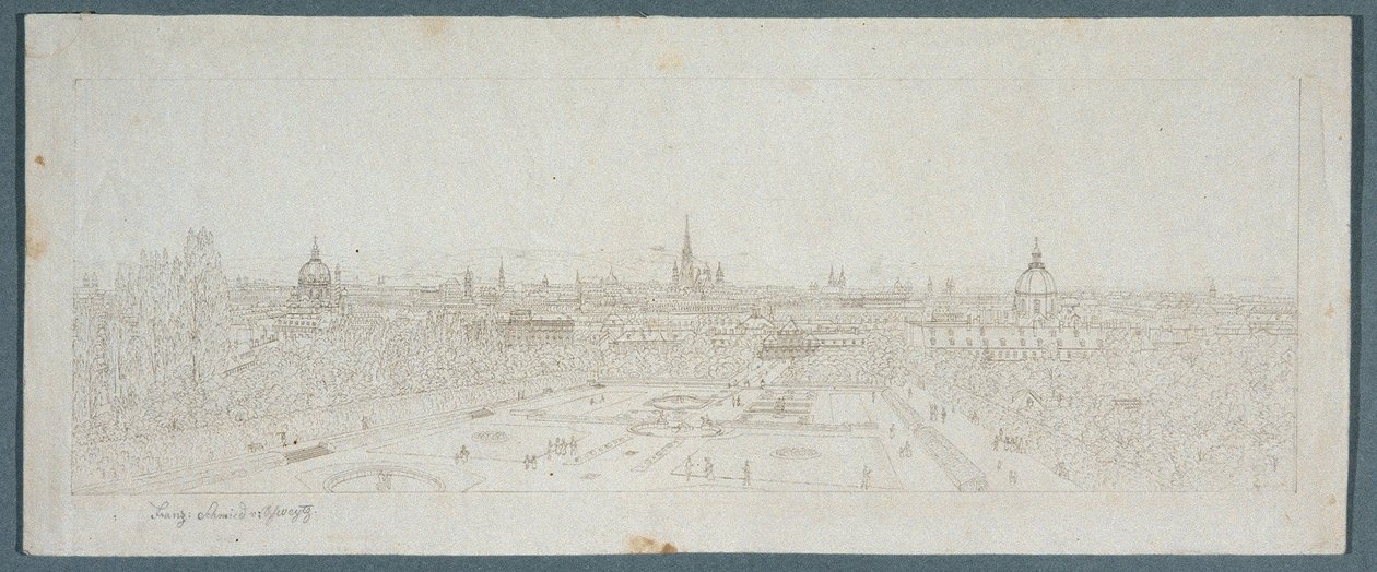 Vista di Vienna dal castello Belvedere da Franz Schmied
