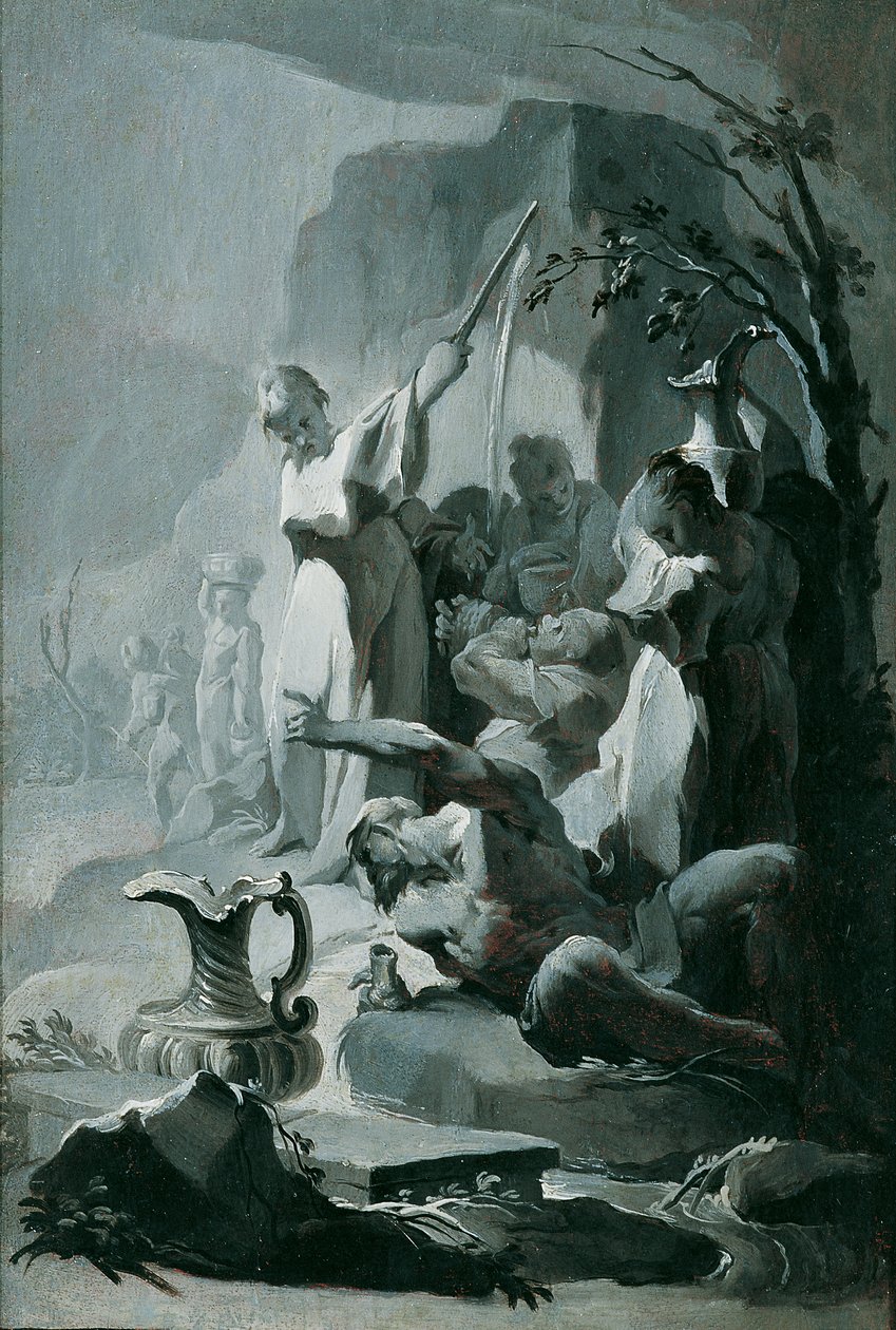 Il miracolo della sorgente di Mosè da Franz Sigrist d. Ä.