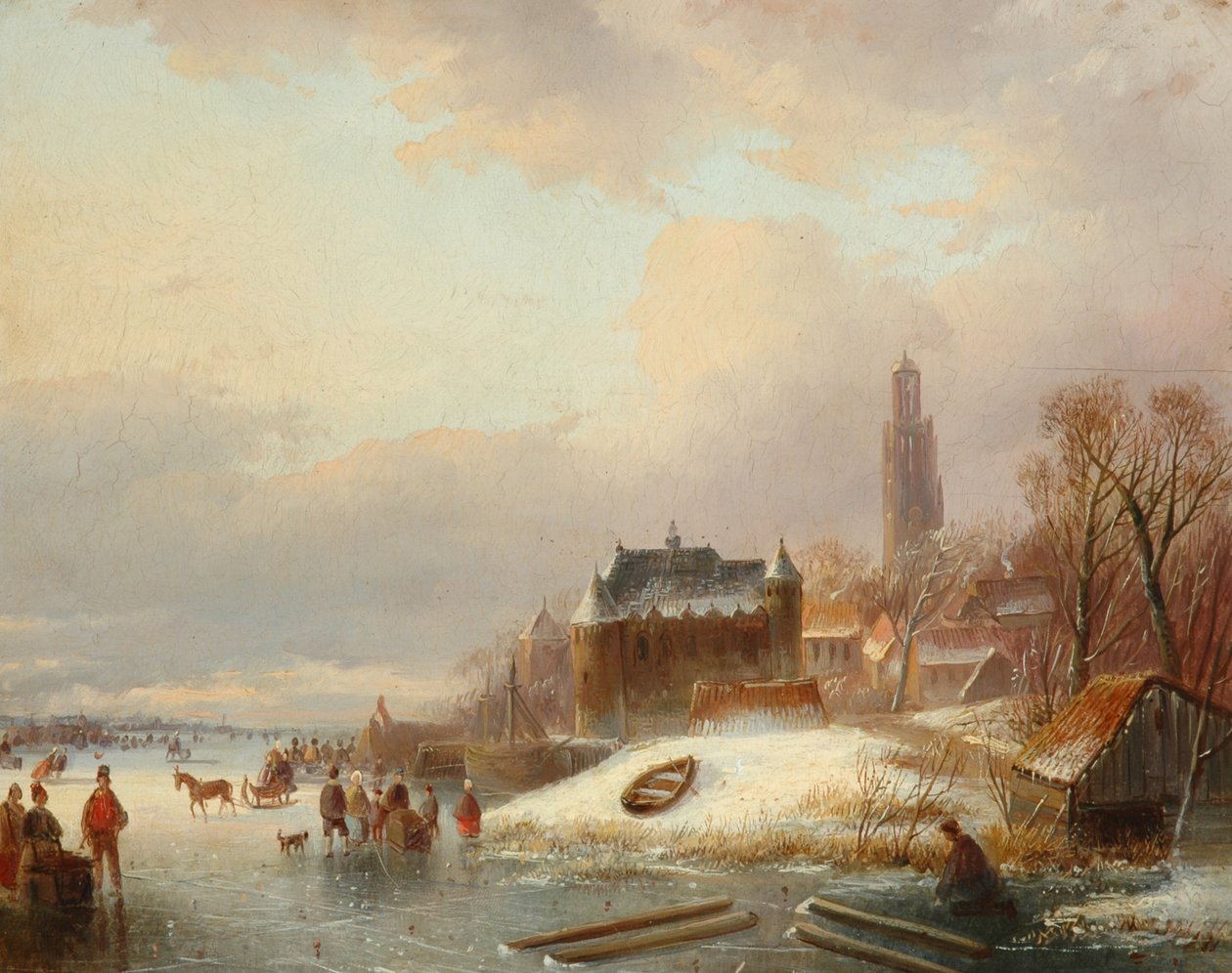 Scena di neve in Olanda da Franz Xaver Winterhalter