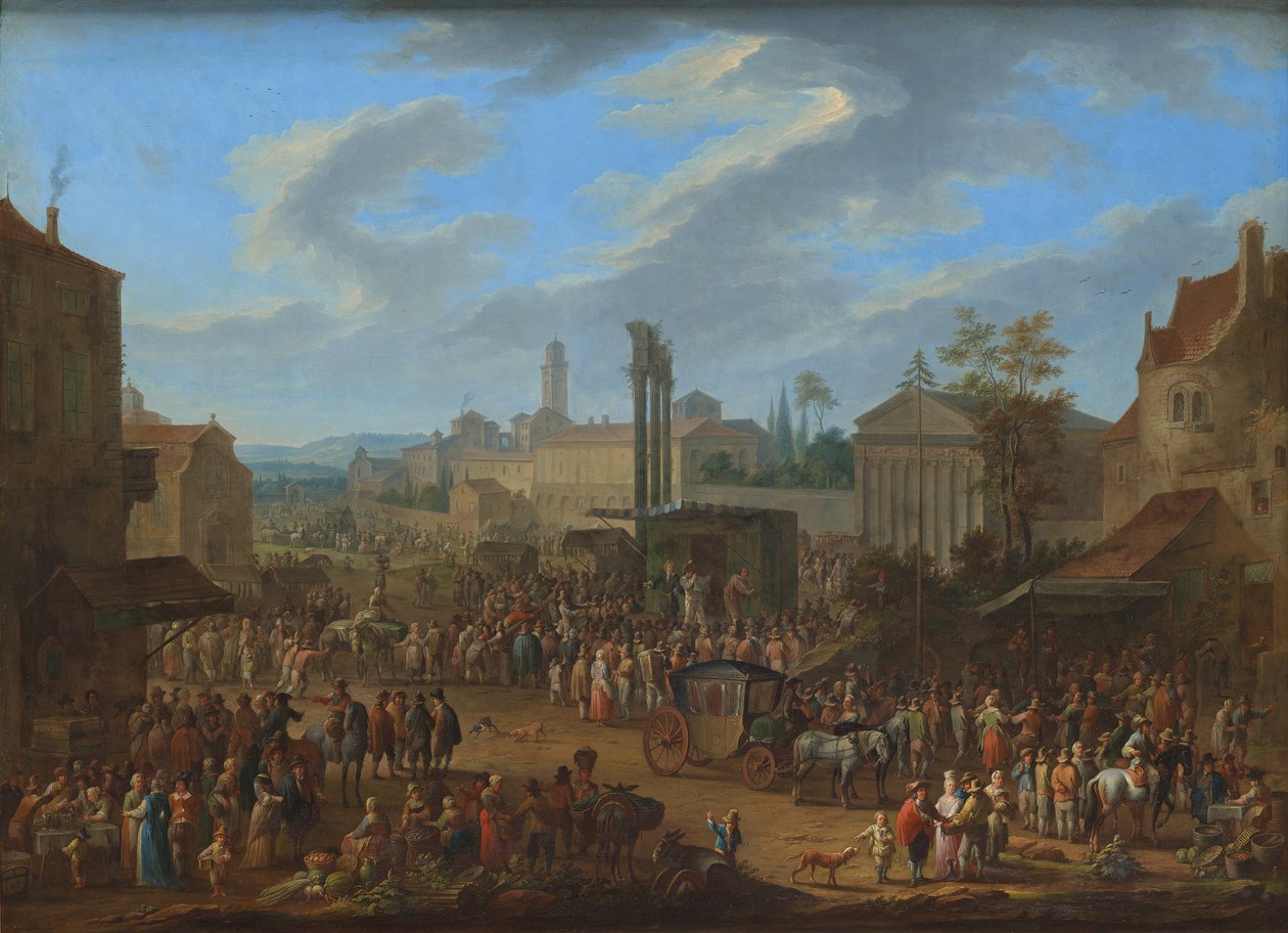 Fiera con tempio e albero di maggio da Franz de Paula Ferg