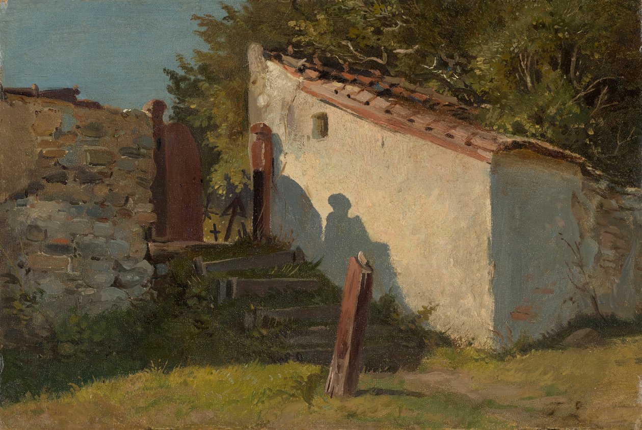 Ingresso del cimitero del villaggio da Franz von Lenbach