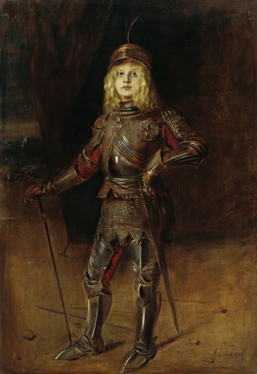 Marion Lenbach in armatura da Franz von Lenbach
