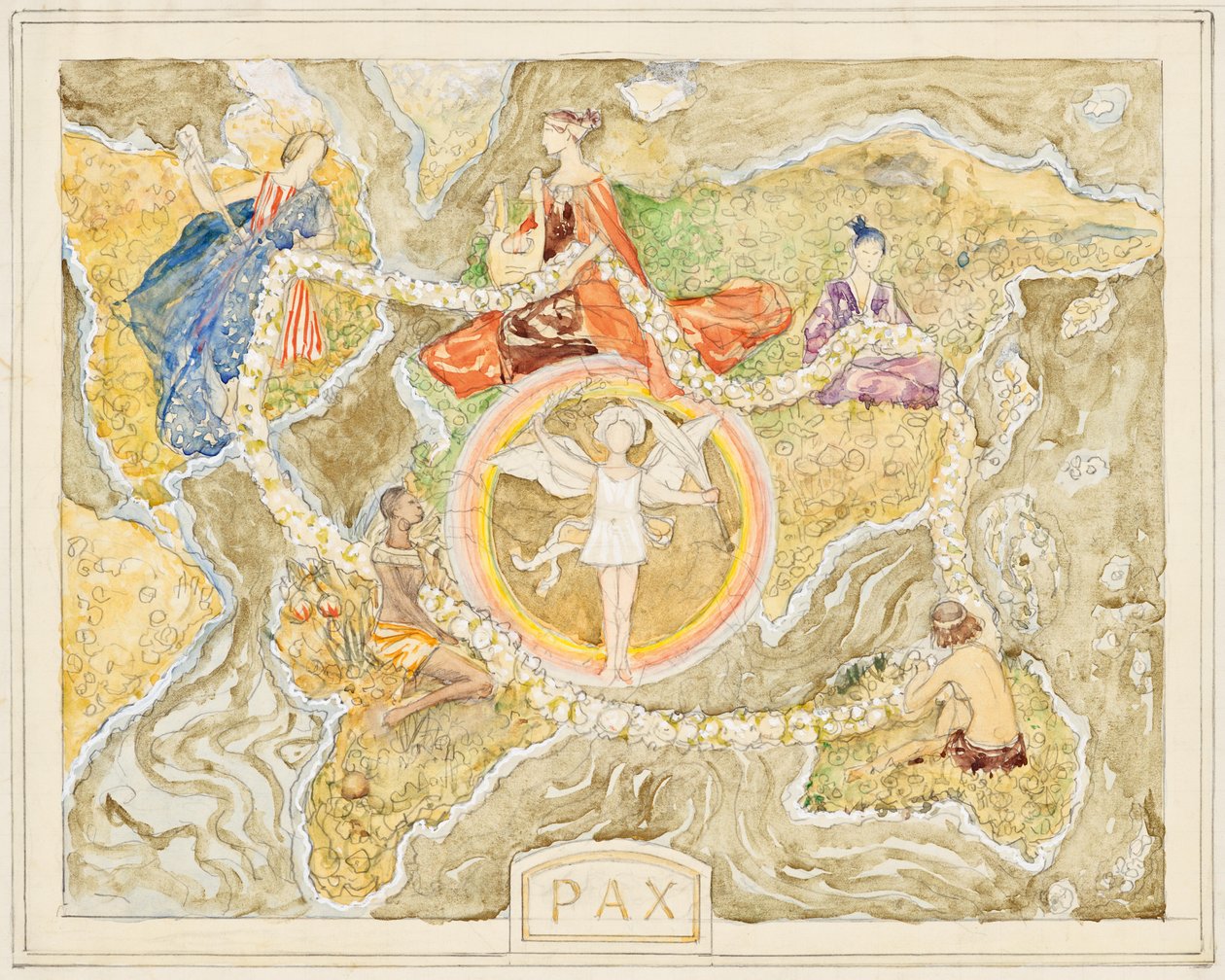 Pax (disegno per un arazzo) da Franz von Matsch