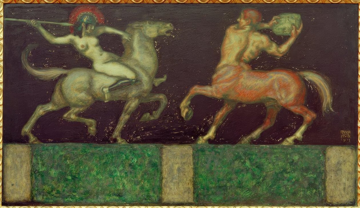 Amazzone e centauro da Franz von Stuck