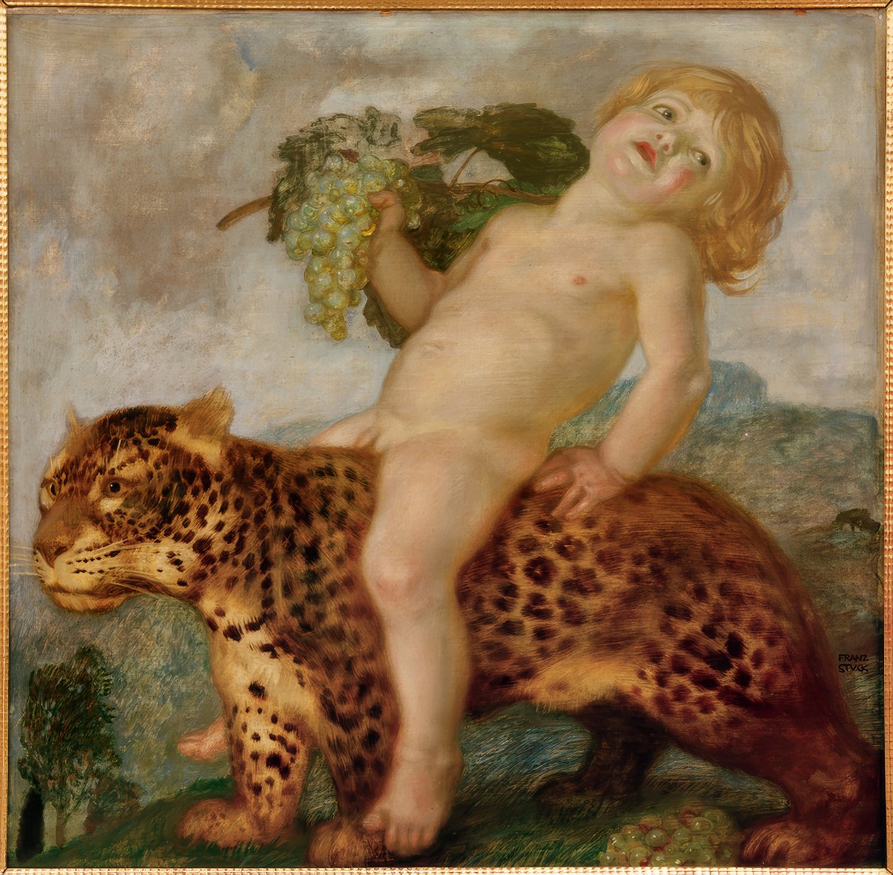 Bacco bambino su una pantera da Franz von Stuck