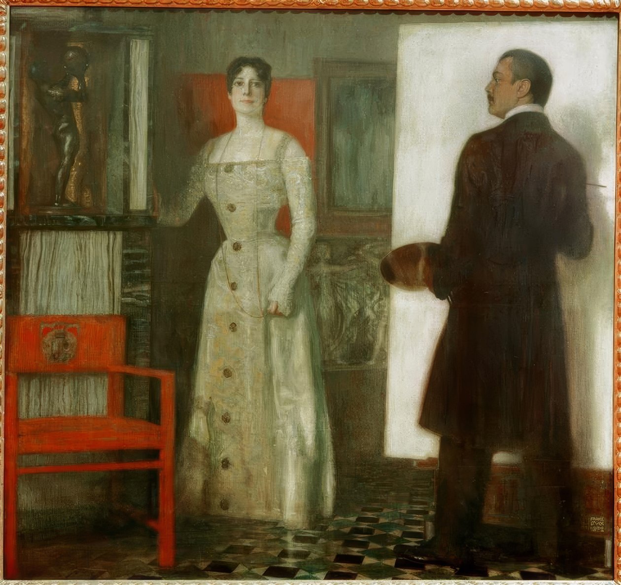Franz e Mary Stuck nello studio da Franz von Stuck