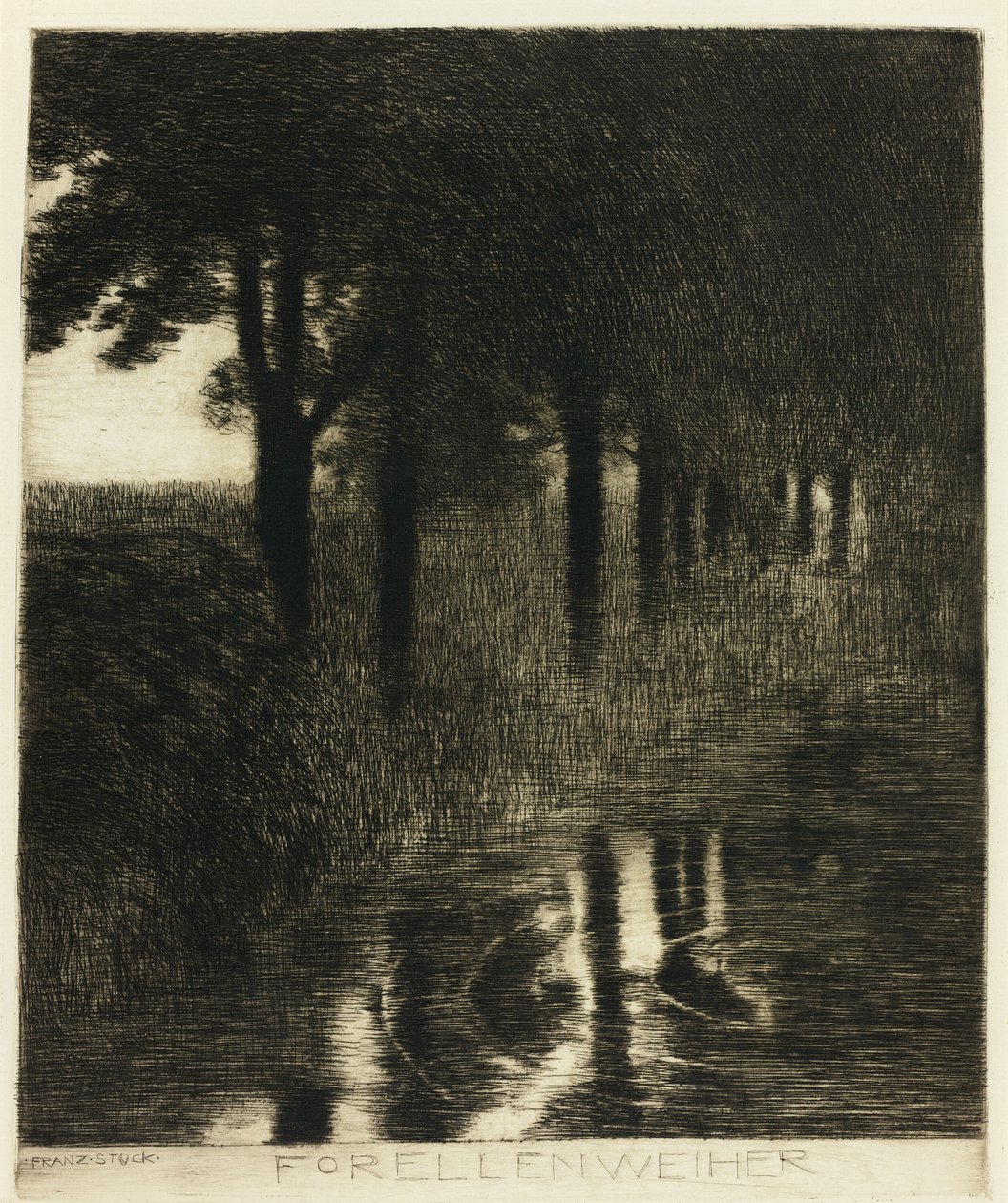 La piscina delle trote da Franz von Stuck