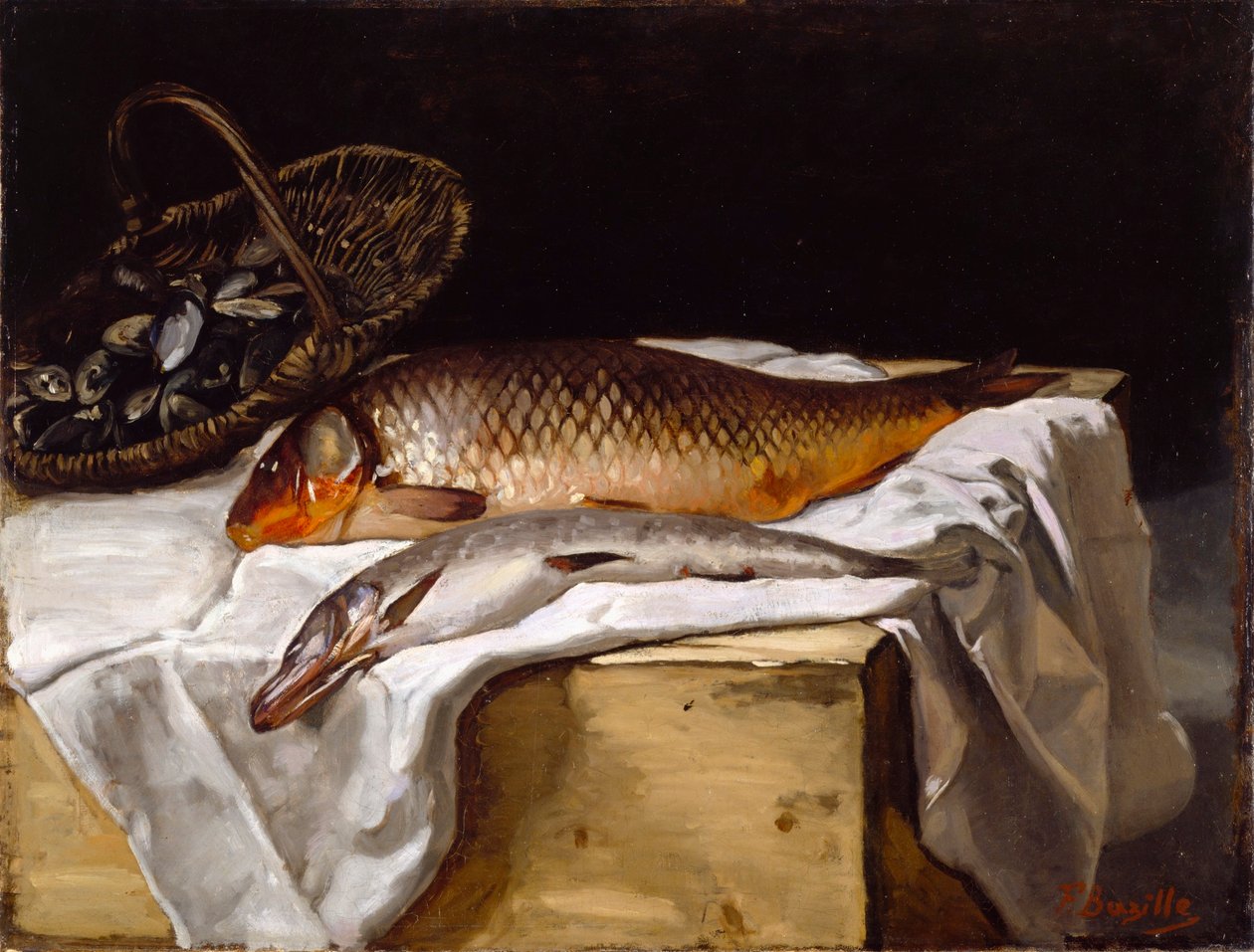 Natura morta con pesci da Frédéric Bazille